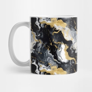 Black and Gold Liquid Marble Texture Mug